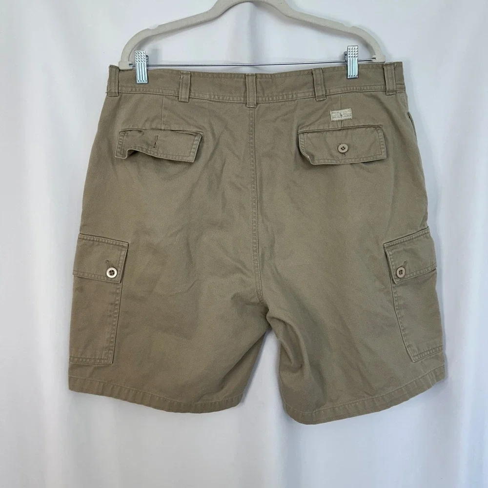 Polo Ralph Lauren Cargo Shorts Pleated Khaki Casual Outdoor Mens‎ Size 40